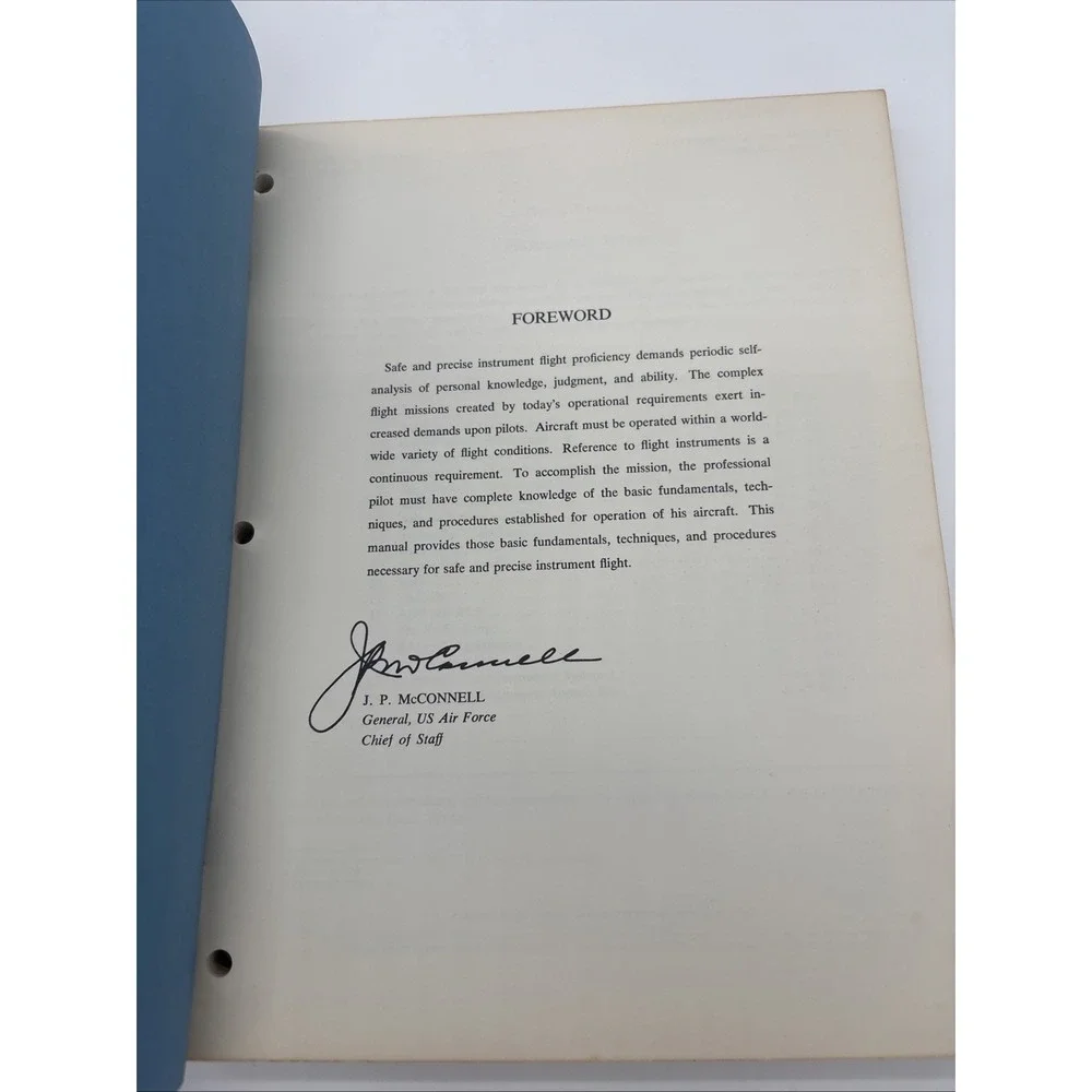 INSTRUMENTAL FLYING AF MANUAL 51-37 DEPT OF THE AIR FORCE 1966 Vietnam Military
